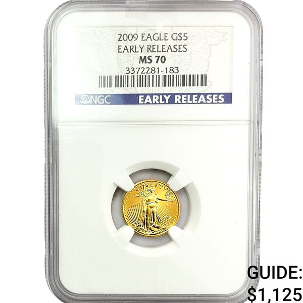 2009 $5 Gold Half Eagle NGC MS70