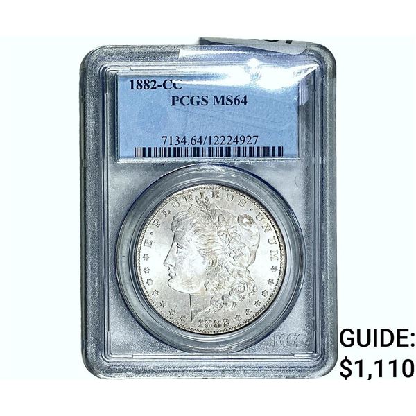 1882-CC Morgan Silver Dollar PCGS MS64