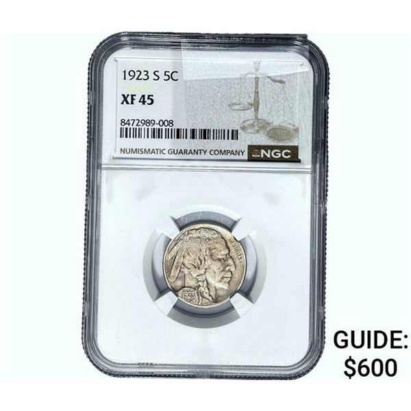 1923-S Buffalo Nickel NGC XF45
