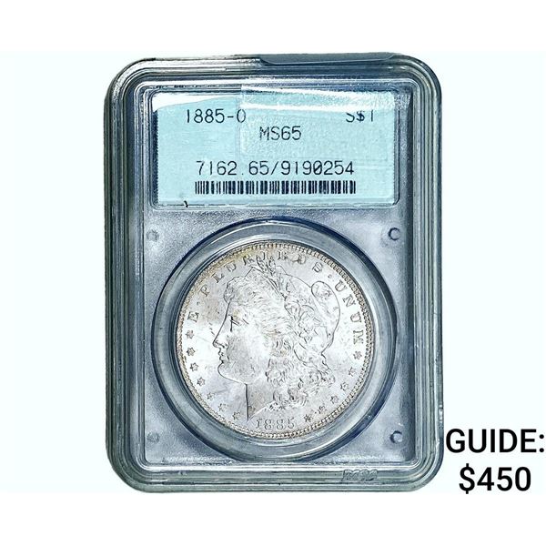 1885-O Morgan Silver Dollar PCGS MS65