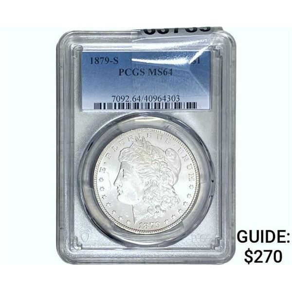 1879-S Morgan Silver Dollar PCGS MS64