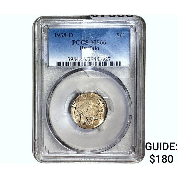 1938-D Buffalo Nickel PCGS MS66