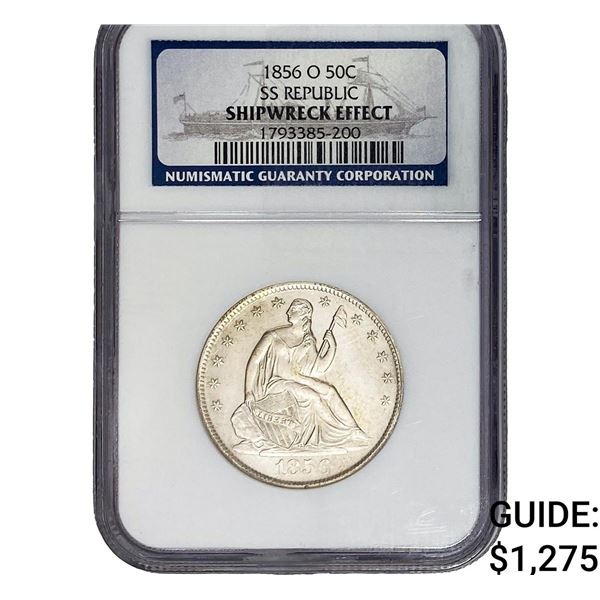 1856-O Seated Liberty Half Dollar NGC  Shipwreck Effect