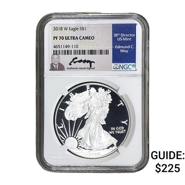 2018 Silver Eagle NGC PF70 Ultra Cameo
