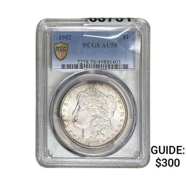 1902 Morgan Silver Dollar PCGS AU58