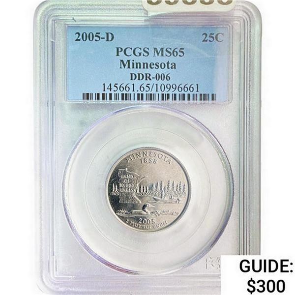 2005-D Minnesota Silver Quarter PCGS MS65 DDR-006