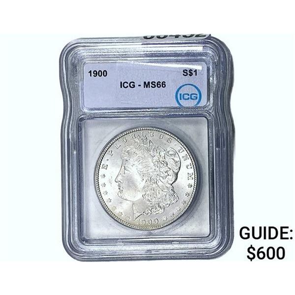 1900 Morgan Silver Dollar ICG MS66