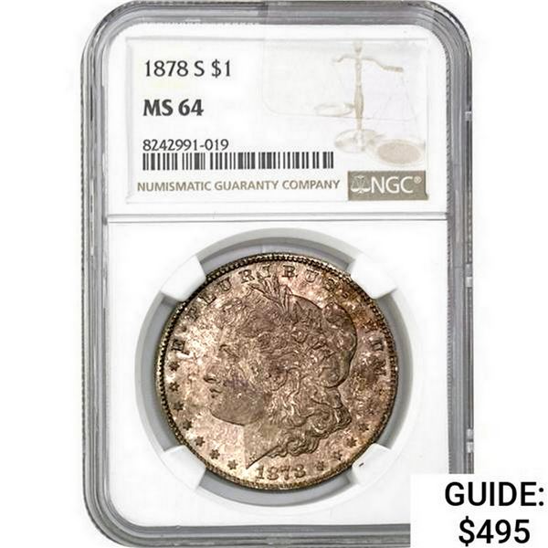 1878 Morgan Silver Dollar NGC MS64