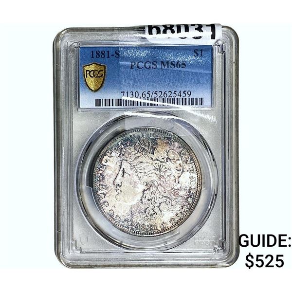 1881-S Morgan Silver Dollar PCGS MS65