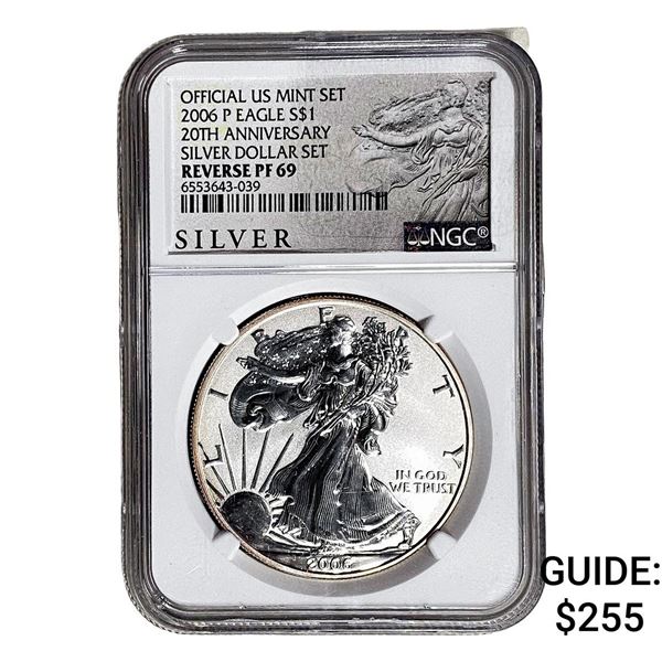 2006-P Silver Eagle NGC RP69 20th Anniversary