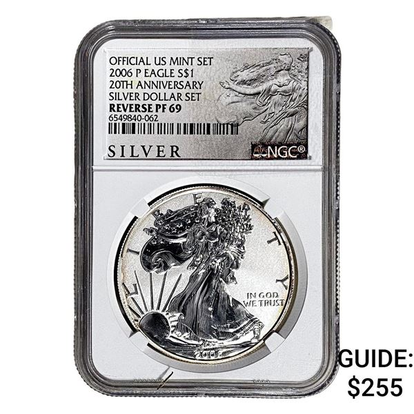 2006-W Silver Eagle NGC RP69 20th Anniversary