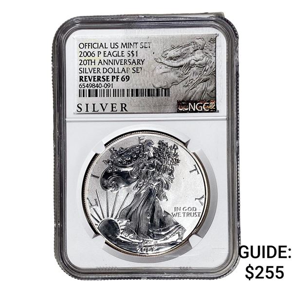 2006-W Silver Eagle NGC RP69 20th Anniversary