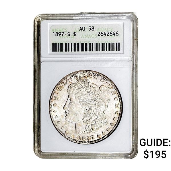 1897-S Morgan Silver Dollar ANACS AU58