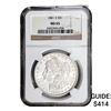 Image 1 : 1881-S Morgan Silver Dollar NGC MS65