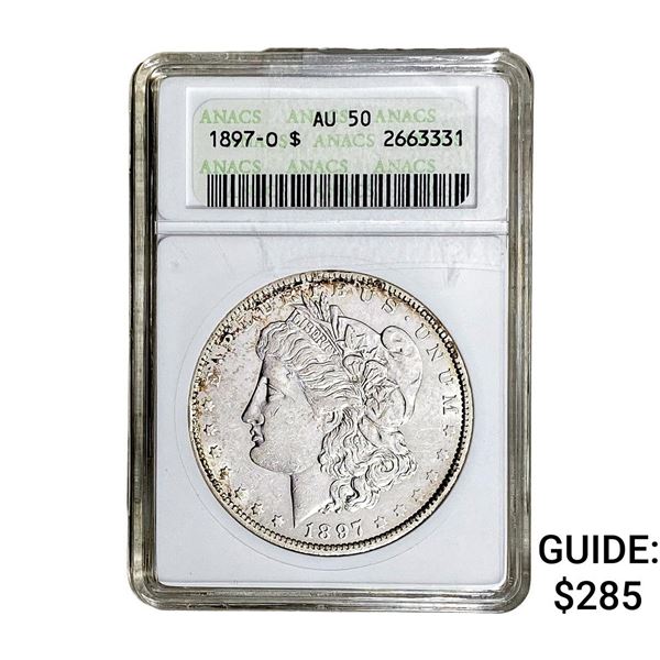 1897-O Morgan Silver Dollar ANACS AU50