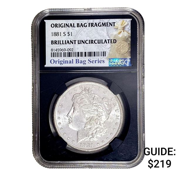 1881-S Morgan Silver Dollar NGC BU
