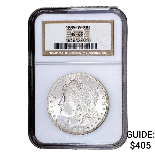 1885-O Morgan Silver Dollar NGC MS65