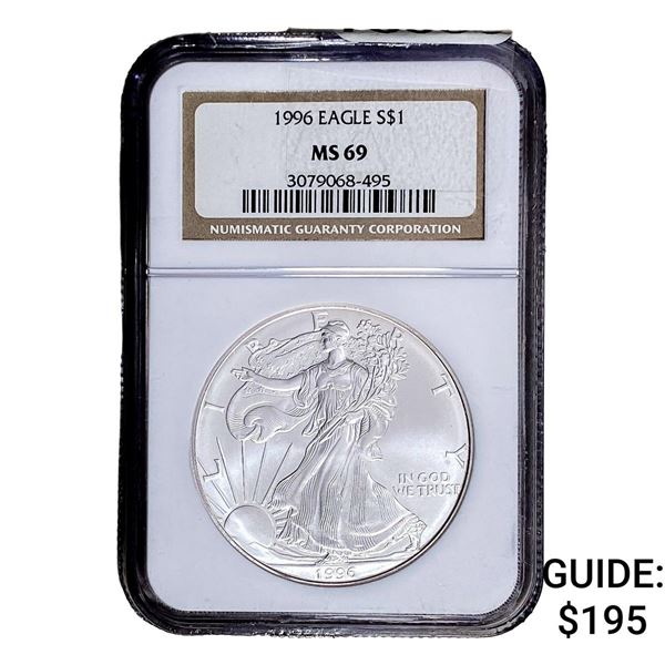 1996 Silver Eagle NGC MS69
