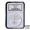 Image 1 : 1996 Silver Eagle NGC MS69