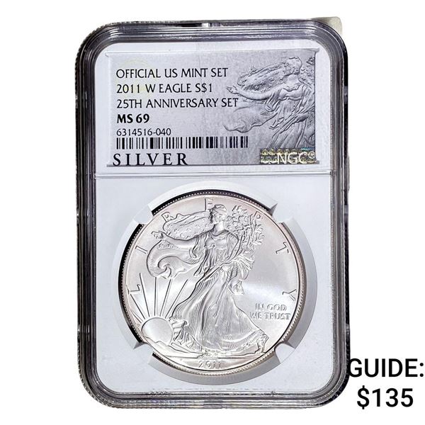 2011 Silver Eagle NGC MS69