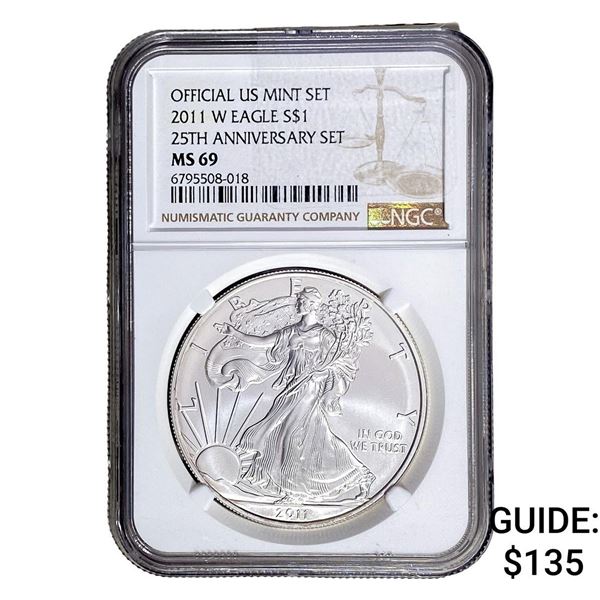 2011 Silver Eagle NGC MS69
