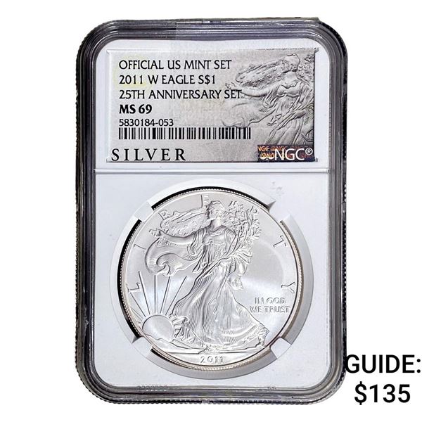 2011 Silver Eagle NGC MS69