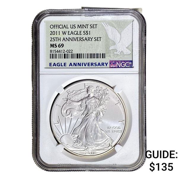 2011 Silver Eagle NGC MS69
