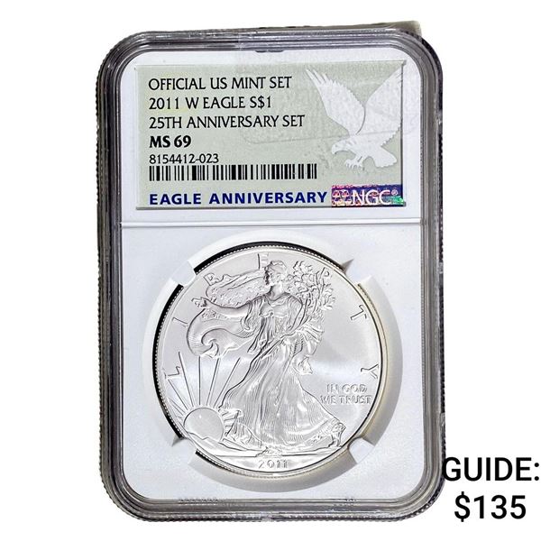 2011 Silver Eagle NGC MS69