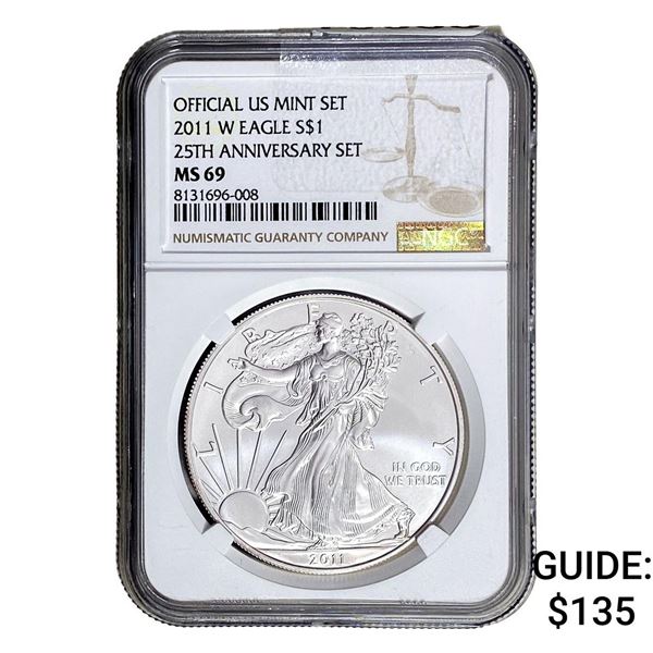2011 Silver Eagle NGC MS69