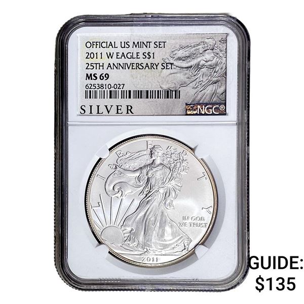 2011 Silver Eagle NGC MS69