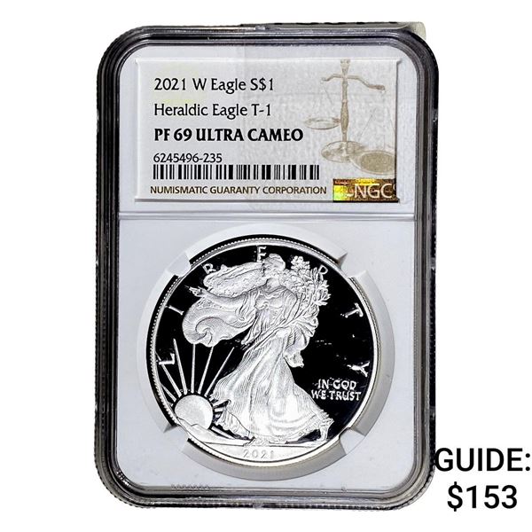 2011-W Silver Eagle NGC PF69 UC Heraldic Eagle T-1