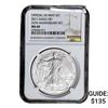 Image 1 : 2011-W Silver Eagle NGC MS69 25th Anniversary