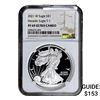 Image 1 : 2021-W Silver Eagle NGC PF69 UC Heraldic Eagle T-1