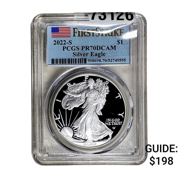 2022-S Silver Eagle PCGS PR70 DCAM