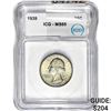 Image 1 : 1939 Washington Silver Quarter ICG MS65