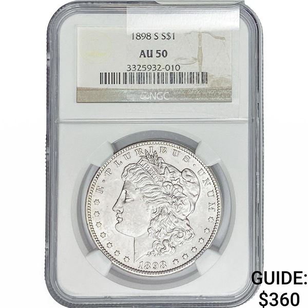 1898-S Morgan Silver Dollar NGC AU50