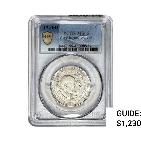 1954-D Washington Carver Half Dollar PCGS MS66