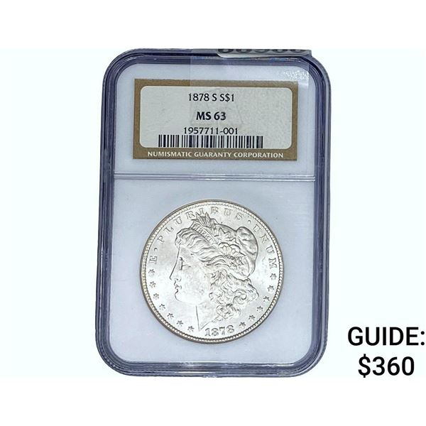 1878-S Morgan Silver Dollar NGC MS63