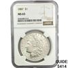 Image 1 : 1887 Morgan Silver Dollar NGC MS65