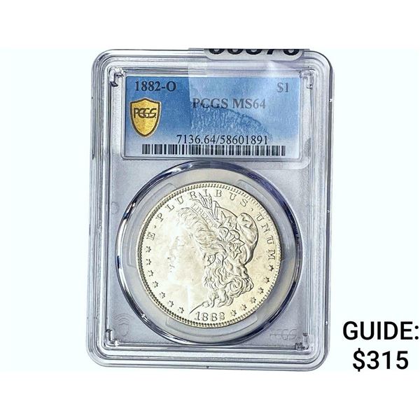 1882-O Morgan Silver Dollar PCGS MS64