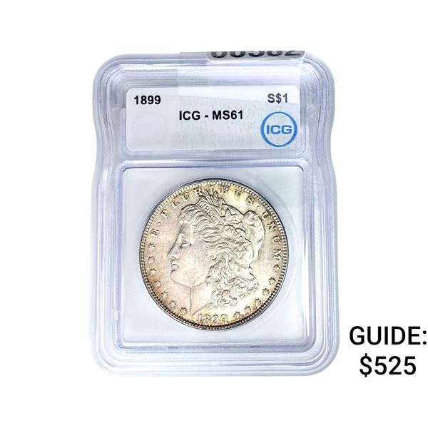 1899 Morgan Silver Dollar ICG MS61