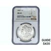 1887 Morgan Silver Dollar NGC MS65