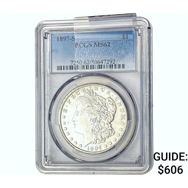 1897-S Morgan Silver Dollar PCGS MS62