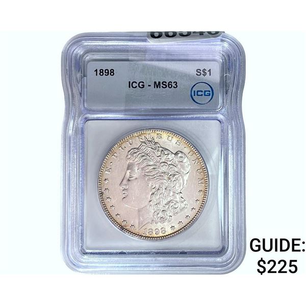 1898 Morgan Silver Dollar ICG MS63