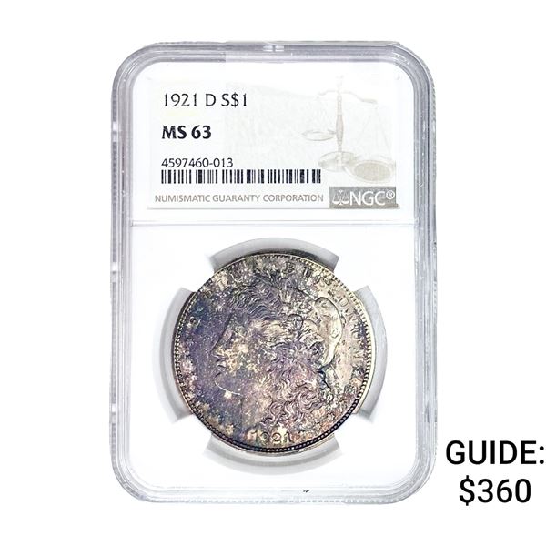 1927-D Morgan Silver Dollar NGC MS63