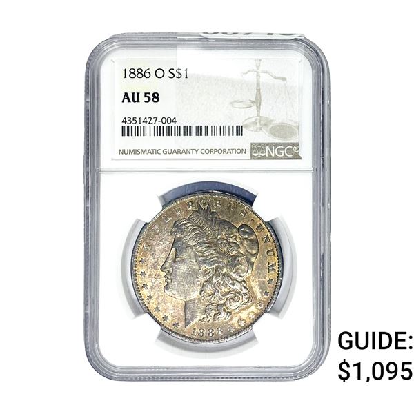 1886-O Morgan Silver Dollar NGC AU58