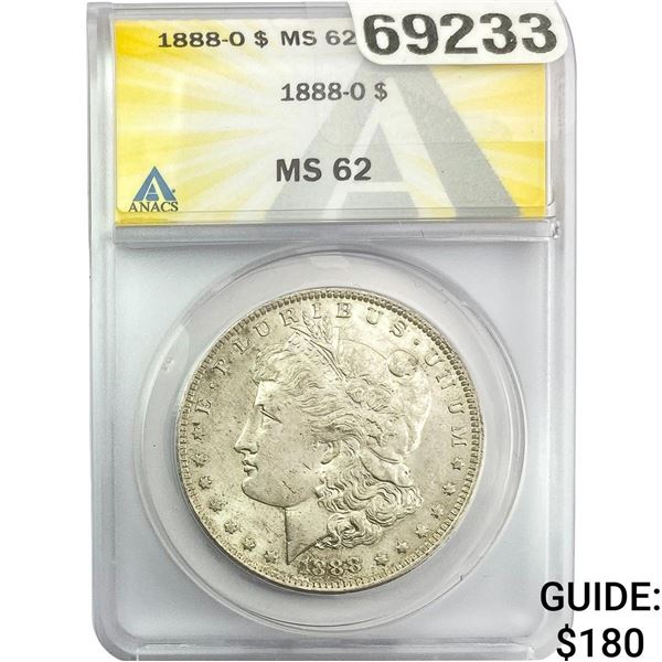 1888-O Morgan Silver Dollar ANACS MS62