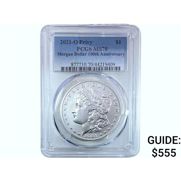 2021-O Privy Morgan Silver Dollar PCGS MS70