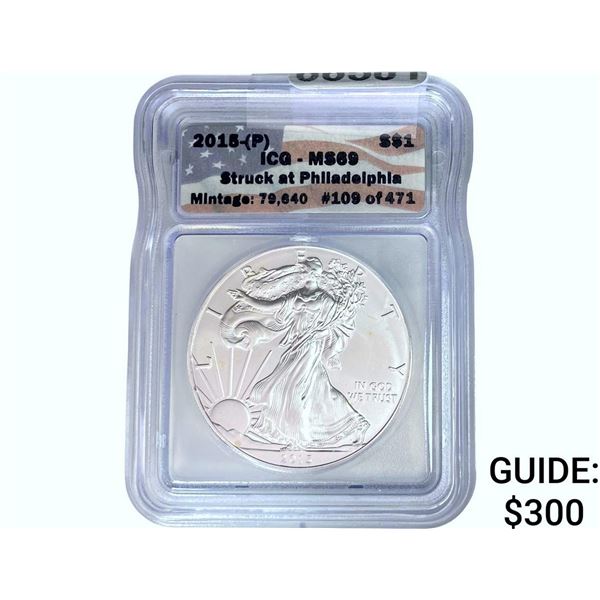 2015[P] Silver Eagle ICG MS69