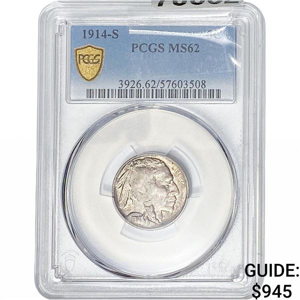 1914-S Buffalo Nickel PCGS MS62